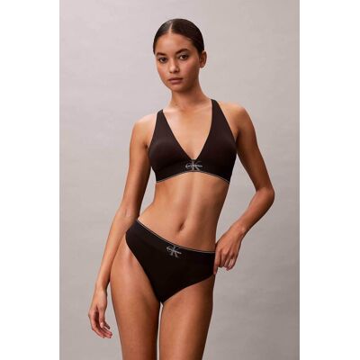 Calvin Klein γυναικείο σλιπ thong με monogram - LV00QF8813 Μαύρο S Calvin Klein γυναικείο σλιπ thong με monogram - LV00QF8813 Μαύρο S