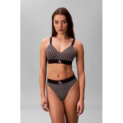 Calvin Klein γυναικείο σουτιέν bralette με monogram - LV00QF8877 Ασπρόμαυρο S Calvin Klein γυναικείο σουτιέν bralette με monogram - LV00QF8877 Ασπρόμαυρο S