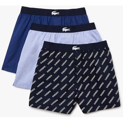 Lacoste ανδρικό σετ εσωρούχων boxer με λογότυπο (3 τεμάχια) - 7H1755 Μπλε S Lacoste ανδρικό σετ εσωρούχων boxer με λογότυπο (3 τεμάχια) - 7H1755 Μπλε S
