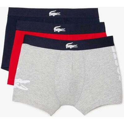 Lacoste σετ ανδρικά εσώρουχα boxer με λογότυπο (3 τεμάχια) - 5H1803 Γκρι XXL Lacoste σετ ανδρικά εσώρουχα boxer με λογότυπο (3 τεμάχια) - 5H1803 Γκρι XXL