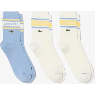 Lacoste σετ unisex μακριές κάλτσες με λογότυπο (3 ζευγάρια) - RA1922 Μπλε Ανοιχτό 43/46 Lacoste σετ unisex μακριές κάλτσες με λογότυπο (3 ζευγάρια) - RA1922 Μπλε Ανοιχτό 43/46