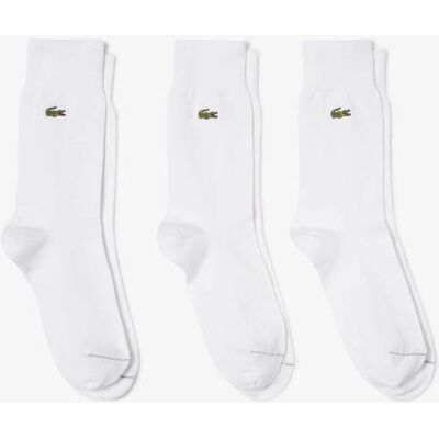 Lacoste σετ unisex μακριές κάλτσες με κεντημένο λογότυπο (3 ζευγάρια) - RA8142 Λευκό 43/46 Lacoste σετ unisex μακριές κάλτσες με κεντημένο λογότυπο (3 ζευγάρια) - RA8142 Λευκό 43/46