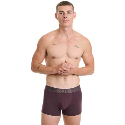 Walk ανδρικό εσώρουχο boxer μονόχρωμο - W1754 Μπορντό L Walk ανδρικό εσώρουχο boxer μονόχρωμο - W1754 Μπορντό L