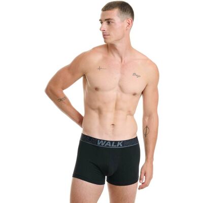 Walk ανδρικό εσώρουχο boxer μονόχρωμο - W1754 Μαύρο L Walk ανδρικό εσώρουχο boxer μονόχρωμο - W1754 Μαύρο L