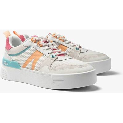 Lacoste γυναικεία δερμάτινα sneakers με πολύχρωμες λεπτομέρειες "L002" - 45CFA0010B53 Εκρού 41 Lacoste γυναικεία δερμάτινα sneakers με πολύχρωμες λεπτομέρειες "L002" - 45CFA0010B53 Εκρού 41
