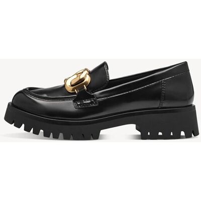 Tamaris γυναικεία loafers μονόχρωμα με μεταλλική λεπτομέρεια - 1-24790-43 Μαύρο 39 Tamaris γυναικεία loafers μονόχρωμα με μεταλλική λεπτομέρεια - 1-24790-43 Μαύρο 39