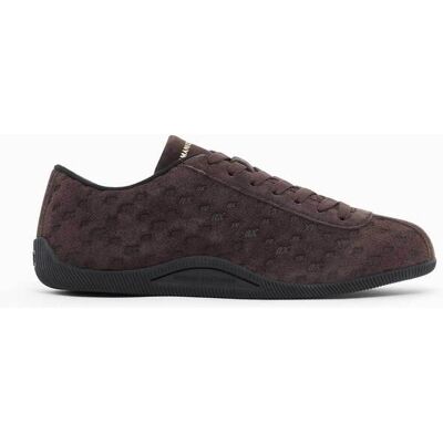 Giorgio Armani Exchange γυναικεία suede sneakers με all-over monogram - XW003118AF17465 Καφέ Σκούρο 37 Giorgio Armani Exchange γυναικεία suede sneakers με all-over monogram - XW003118AF17465 Καφέ Σκούρο 37