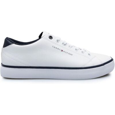 Tommy Hilfiger ανδρικά δερμάτινα sneakers με λογότυπο "Core Low" - FM0FM05041 Λευκό 46 Tommy Hilfiger ανδρικά δερμάτινα sneakers με λογότυπο "Core Low" - FM0FM05041 Λευκό 46