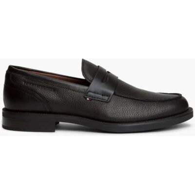 Tommy Hilfiger ανδρικά δερμάτινα loafers με λογότυπο - FM0FM06087 Μαύρο 43 Tommy Hilfiger ανδρικά δερμάτινα loafers με λογότυπο - FM0FM06087 Μαύρο 43