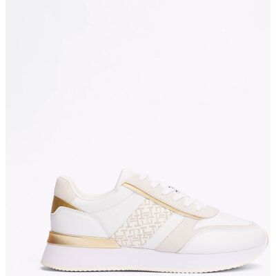 Tommy Hilfiger γυναικεία sneakers με ανάγλυφο μονόγραμμα - FW0FW08387 Λευκό 36 Tommy Hilfiger γυναικεία sneakers με ανάγλυφο μονόγραμμα - FW0FW08387 Λευκό 36