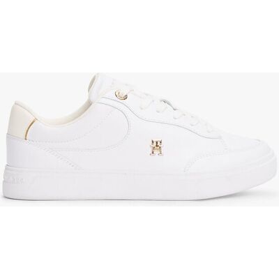 Tommy Hilfiger γυναικεία sneakers με μεταλλικό μονόγραμμα - FW0FW08322 Λευκό 36 Tommy Hilfiger γυναικεία sneakers με μεταλλικό μονόγραμμα - FW0FW08322 Λευκό 36