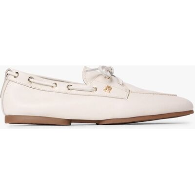 Tommy Hilfiger γυναικεία μοκασίνια με ανάγλυφο monogram - FW0FW09148 Εκρού 41 Tommy Hilfiger γυναικεία μοκασίνια με ανάγλυφο monogram - FW0FW09148 Εκρού 41