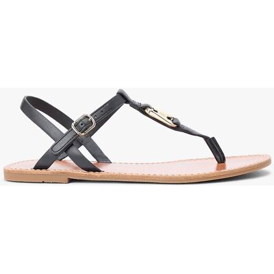 Tommy Hilfiger γυναικεία δερμάτινα σανδάλια με μεταλλικό monogram - FW0FW09127 Μαύρο 39 Tommy Hilfiger γυναικεία δερμάτινα σανδάλια με μεταλλικό monogram - FW0FW09127 Μαύρο 39