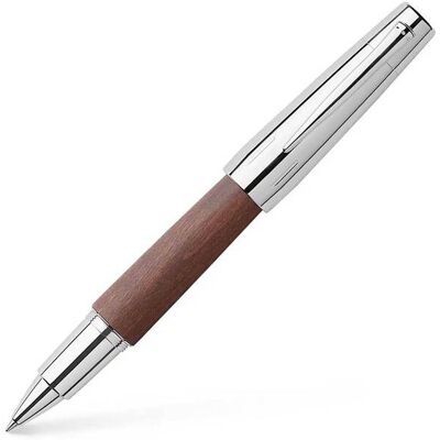 Faber-Castell Roller E-motion Chrome σκούρο καφέ - 077148215 Faber-Castell Roller E-motion Chrome σκούρο καφέ - 077148215