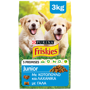 Nestle Ξηρά Τροφή Junior Κοτόπουλο Γάλα και Λαχανικά Friskies (3 Κg)