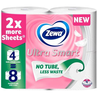ZEWA Χαρτί Υγείας Ultra Smart 4 Φύλλα 4 Ρολά 852g ZEWA Χαρτί Υγείας Ultra Smart 4 Φύλλα 4 Ρολά 852g