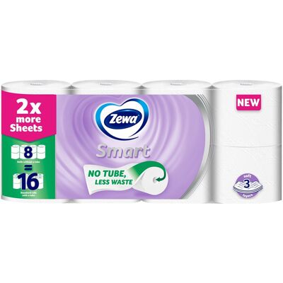 ZEWA Χαρτί Υγείας Smart 3 Φύλλα 8 Ρολά 1.248kg ZEWA Χαρτί Υγείας Smart 3 Φύλλα 8 Ρολά 1.248kg