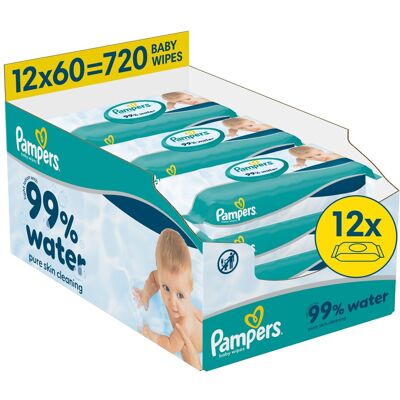 PAMPERS Μωρομάντηλα 99% Water Αποκλειστικά Online 12x60 Τεμάχια PAMPERS Μωρομάντηλα 99% Water Αποκλειστικά Online 12x60 Τεμάχια