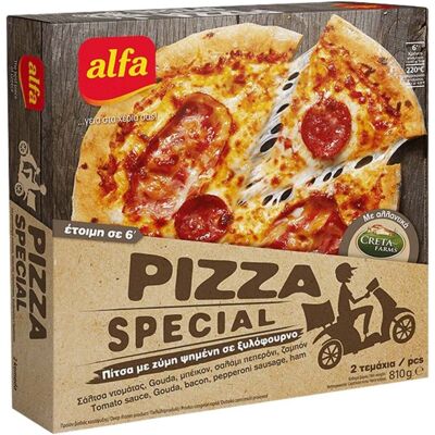 ALFA Πίτσα Κατεψυγμένη Special 2 Τεμάχια 810gr ALFA Πίτσα Κατεψυγμένη Special 2 Τεμάχια 810gr