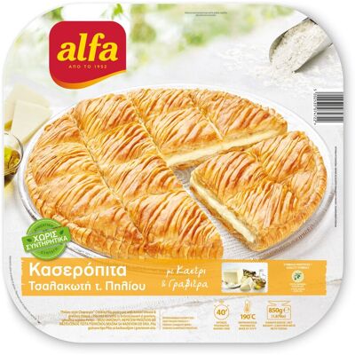 ALFA Κασερόπιτα Κατεψυγμένη Τσαλακωτή Πηλίου 850gr ALFA Κασερόπιτα Κατεψυγμένη Τσαλακωτή Πηλίου 850gr