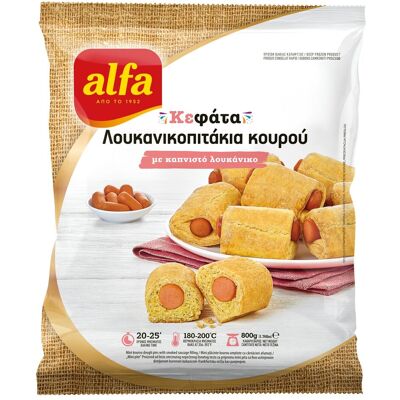 ALFA Λουκανικοπιτάκια Κατεψυγμένα Κλασικά Κουρού 800gr ALFA Λουκανικοπιτάκια Κατεψυγμένα Κλασικά Κουρού 800gr