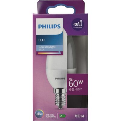 Philips Λάμπα Led E14 7W Ψυχρό Φως Ημέρας 1 Τεμάχιο Philips Λάμπα Led E14 7W Ψυχρό Φως Ημέρας 1 Τεμάχιο