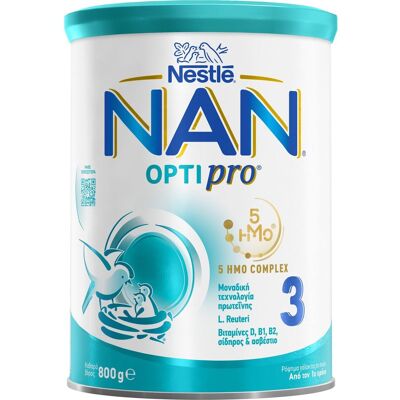 NAN Γάλα Νηπιακό Σκόνη Optipro Νο3 1+ Ετών 800gr NAN Γάλα Νηπιακό Σκόνη Optipro Νο3 1+ Ετών 800gr