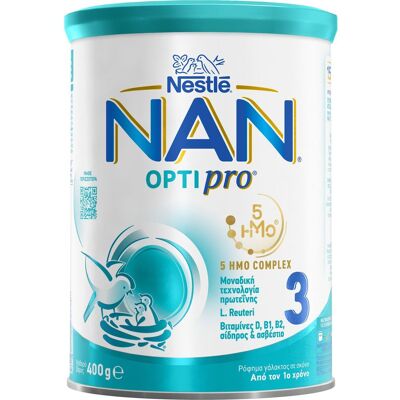 NAN Γάλα Νηπιακό Σκόνη Optipro Νο3 1+ Ετών 400gr NAN Γάλα Νηπιακό Σκόνη Optipro Νο3 1+ Ετών 400gr