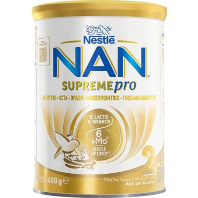 NAN Γάλα Βρεφικό Σκόνη Supreme Pro Νο2 6+ Μηνών 400gr NAN Γάλα Βρεφικό Σκόνη Supreme Pro Νο2 6+ Μηνών 400gr