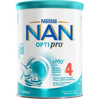 NAN Γάλα Νηπιακό Σκόνη Optipro Νο4 2+ Ετών 400gr NAN Γάλα Νηπιακό Σκόνη Optipro Νο4 2+ Ετών 400gr