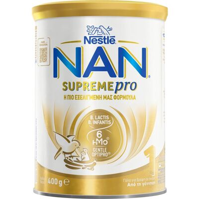 NAN Γάλα Βρεφικό Σκόνη Supreme Pro Νο1 Από Γέννηση 400gr NAN Γάλα Βρεφικό Σκόνη Supreme Pro Νο1 Από Γέννηση 400gr
