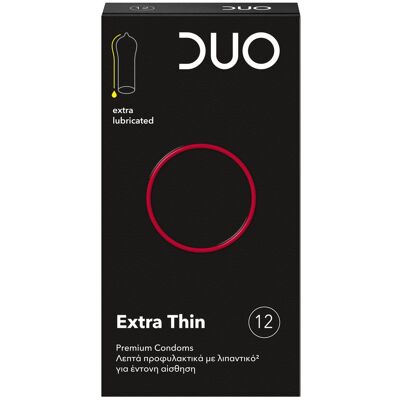 DUO Προφυλακτικά Extra Thin 12 Τεμάχια DUO Προφυλακτικά Extra Thin 12 Τεμάχια