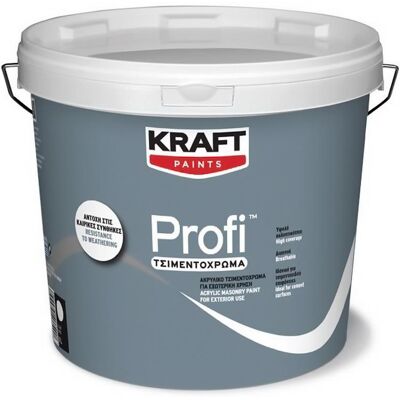 Kraft Ακρυλικό Χρώμα Νερού Profi Τσιμεντόχρωμα Γκρι 9lt Kraft Ακρυλικό Χρώμα Νερού Profi Τσιμεντόχρωμα Γκρι 9lt