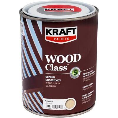Kraft Αλκυδικό βερνίκι εμποτισμού πολυουρεθάνης Wood Class 204 Καρυδιά 750ml Kraft Αλκυδικό βερνίκι εμποτισμού πολυουρεθάνης Wood Class 204 Καρυδιά 750ml