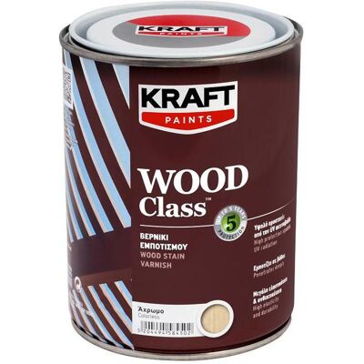 Kraft Αλκυδικό Βερνίκι Εμποτισμού Πολυουρεθάνης Wood Class Μαόνι 210 750ml Kraft Αλκυδικό Βερνίκι Εμποτισμού Πολυουρεθάνης Wood Class Μαόνι 210 750ml
