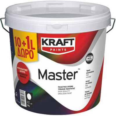 Χρώμα Πλαστικό KRAFT MASTER 2015 Λευκό 10lt+1lt ΔΩPO Χρώμα Πλαστικό KRAFT MASTER 2015 Λευκό 10lt+1lt ΔΩPO