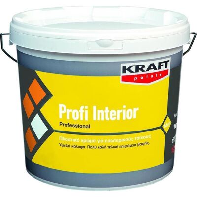 Οικολογικό Πλαστικό Χρώμα Kraft Profi Interior Λευκό 3lt Οικολογικό Πλαστικό Χρώμα Kraft Profi Interior Λευκό 3lt