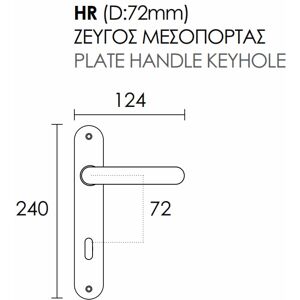 Convex Χερούλι Πλακέ Κλασσικό Ματ Όρο Conset Σειρά C605 Convex Χερούλι Πλακέ Κλασσικό Ματ Όρο Conset Σειρά C605