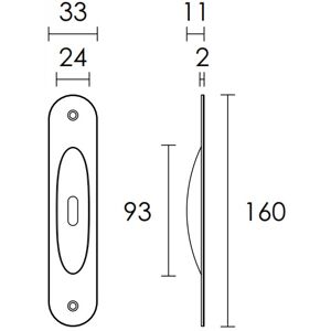 Convex Χούφτα Ματ Νίκελ Conset Σειρά C135 Convex Χούφτα Ματ Νίκελ Conset Σειρά C135