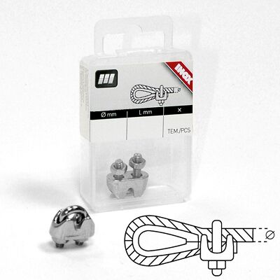 OEM Σφικτήρες Συρματόσχοινου Inox 2τμχ 8mm OEM Σφικτήρες Συρματόσχοινου Inox 2τμχ 8mm