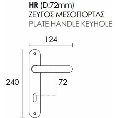 Convex Χερούλι Πλακέ Κλασσικό Ματ Όρο Conset Σειρά C605 Convex Χερούλι Πλακέ Κλασσικό Ματ Όρο Conset Σειρά C605