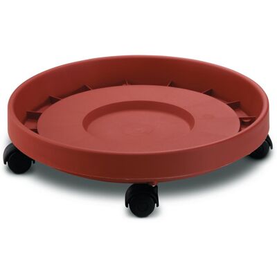 Plastona Πιάτο Με Ρόδες Τερακότα 44cm Plastona Πιάτο Με Ρόδες Τερακότα 44cm