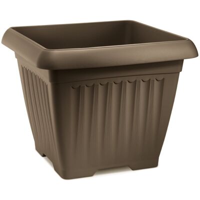 Plastona Γλάστρα Τετράγωνη Corfu Spicy Brown 45cm Plastona Γλάστρα Τετράγωνη Corfu Spicy Brown 45cm