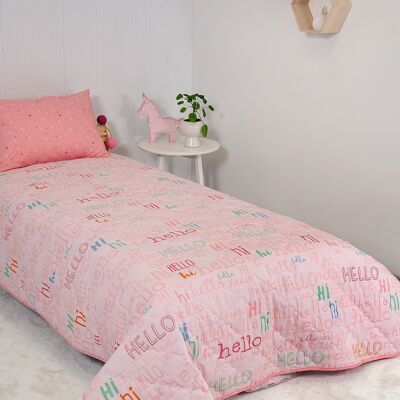 Κουβερλί Παιδικό NAF NAF HELLO 354 Ροζ 100% Βαμβάκι 160x240cm Σετ 2Τμχ Κουβερλί Παιδικό NAF NAF HELLO 354 Ροζ 100% Βαμβάκι 160x240cm Σετ 2Τμχ
