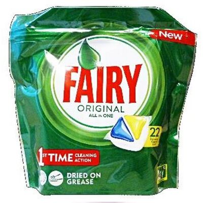 Procter & Gamble Fairy All In 1 Caps Lemon 22τμχ Procter & Gamble Fairy All In 1 Caps Lemon 22τμχ