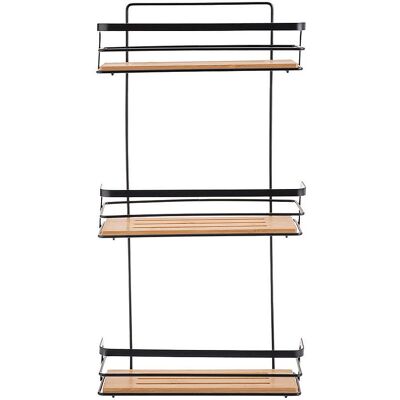 Εταζέρα Essentials Ίσια 3 Θέσεων Μαύρο Μέταλλο/Bamboo 25.5x10.5x49cm Estia 02-12779 Εταζέρα Essentials Ίσια 3 Θέσεων Μαύρο Μέταλλο/Bamboo 25.5x10.5x49cm Estia 02-12779