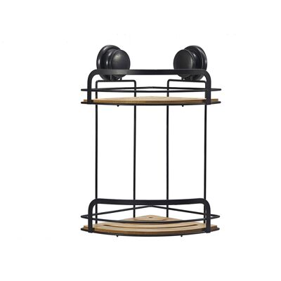 Smart Market Ραφιέρα Τριγωνική Μαύρο/Μπαμπού ABS/TPR 26x21x35.5cm Smart Market Ραφιέρα Τριγωνική Μαύρο/Μπαμπού ABS/TPR 26x21x35.5cm