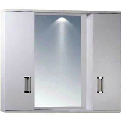Gloria Ερμάριο Fino Με Καθρέπτη Και Φως PVC Λευκό 72x13.5x55cm Gloria Ερμάριο Fino Με Καθρέπτη Και Φως PVC Λευκό 72x13.5x55cm