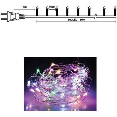 TnS 100 Led Copper Πολύχρωμο Φως 10m Mε Μετασχηματιστή IP44 TnS 100 Led Copper Πολύχρωμο Φως 10m Mε Μετασχηματιστή IP44