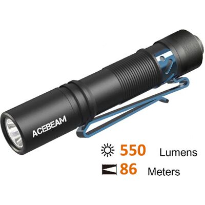 Φακός ACEBEAM POKELIT 550lm Μαύρο + Μπαταρία Φακός ACEBEAM POKELIT 550lm Μαύρο + Μπαταρία